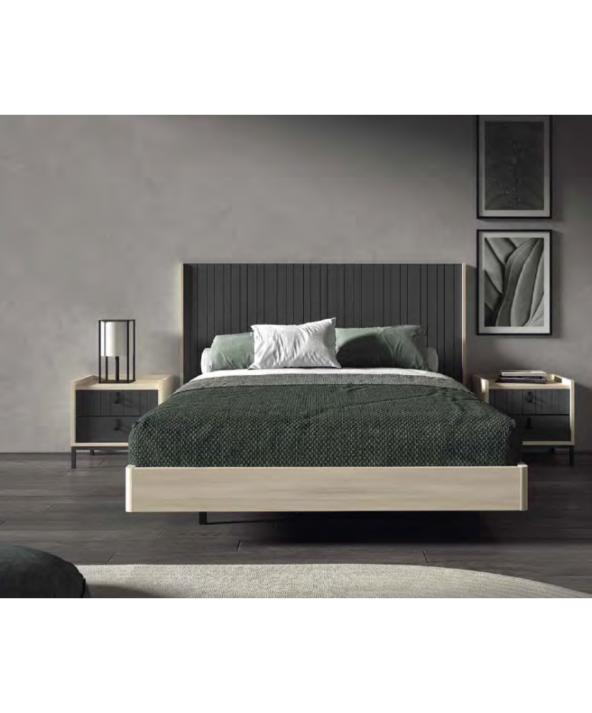 Dormitorio moderno y elegante en tono Taiga y Carbono