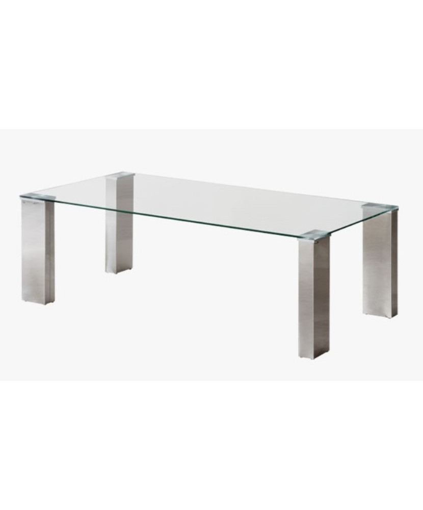 Mesa de centro de cristal de 110 cm