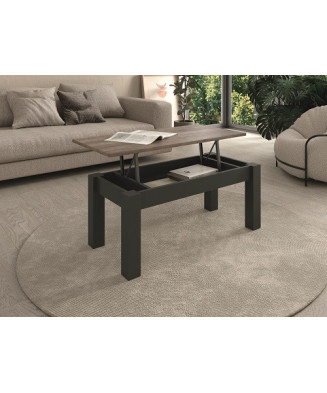 Mesa de centro rectangular elevable