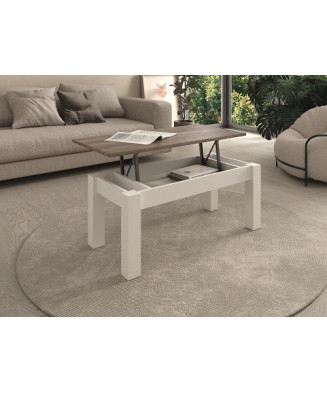 Mesa de centro rectangular elevable