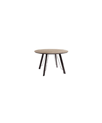 Mesa de comedor redonda con patas metálicas de 120cm de diámetro Mesa de comedor redonda con patas metálicas de 120cm de diámetro