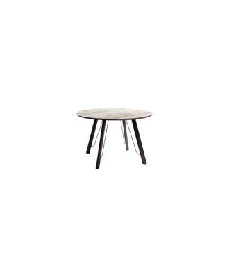 Mesa de comedor redonda con patas metálicas de 120cm de diámetro Mesa de comedor redonda con patas metálicas de 120cm de diámetro