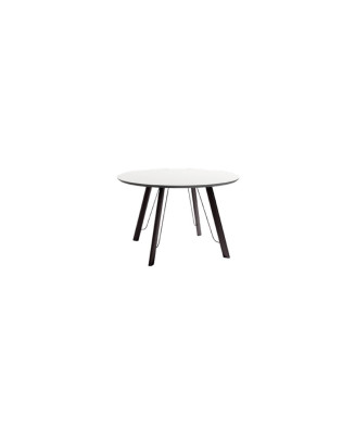 Mesa de comedor redonda con patas metálicas de 120cm de diámetro Mesa de comedor redonda con patas metálicas de 120cm de diámetro