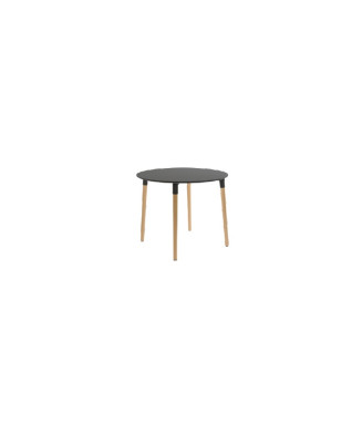 Mesa de comedor redonda de 90cm de diámetro con patas de madera Mesa de comedor redonda de 90cm de diámetro con patas de madera