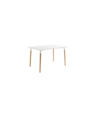 Mesa de comedor rectangular de 120cm con patas de madera Mesa de comedor rectangular de 120cm con patas de madera