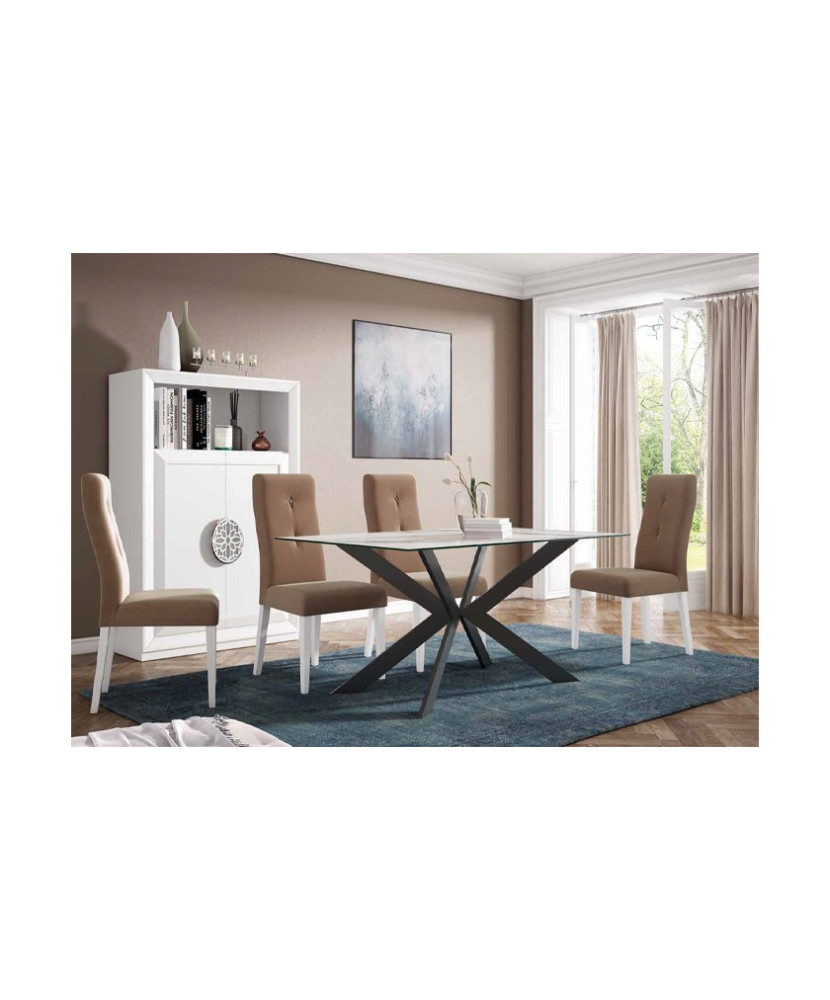 Mesa y silla de salón tapizadas Mesa y silla de salón tapizadas