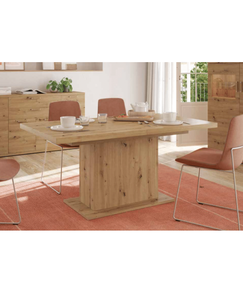 Preciosa mesa extensible con pata central