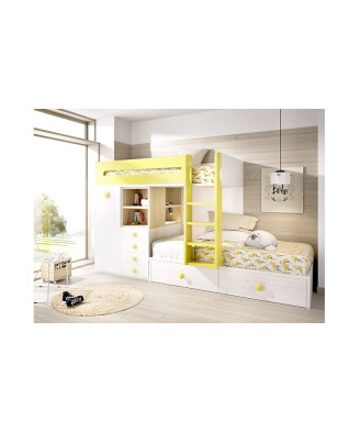 Litera juvenil moderna con almacenaje