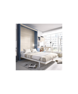 Amplia cama abatible con escritorio y estantería