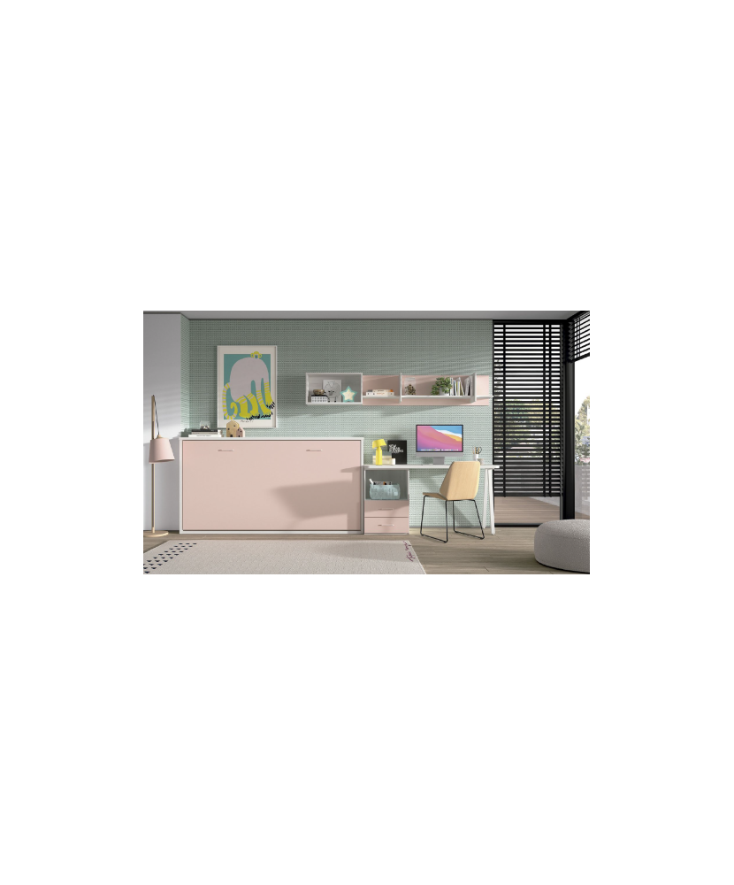 Dormitorio juvenil con cama abatible
