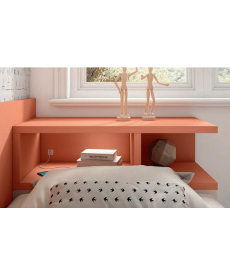 Cama compacta con escritorio