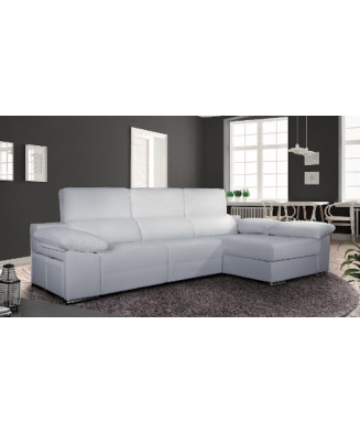 Sofá con chaiselongue motorizado
