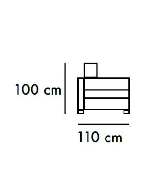 Sofá de 2 plazas y chaiselongue 240 cm