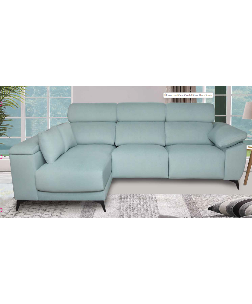 Sofá de 2 plazas y chaiselongue 240 cm