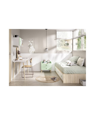 Cama nido con escritorio y mesilla juvenil