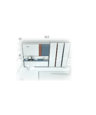 Dormitorio juvenil con cama doble abatible horizontal Dormitorio juvenil con cama doble abatible horizontal