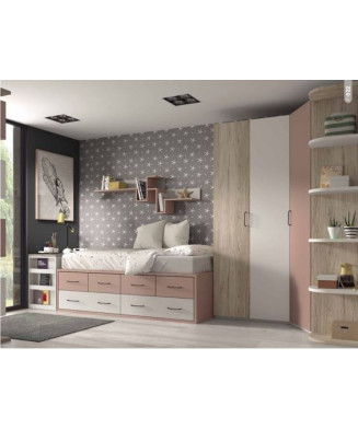 Dormitorio juvenil con arcón extraible