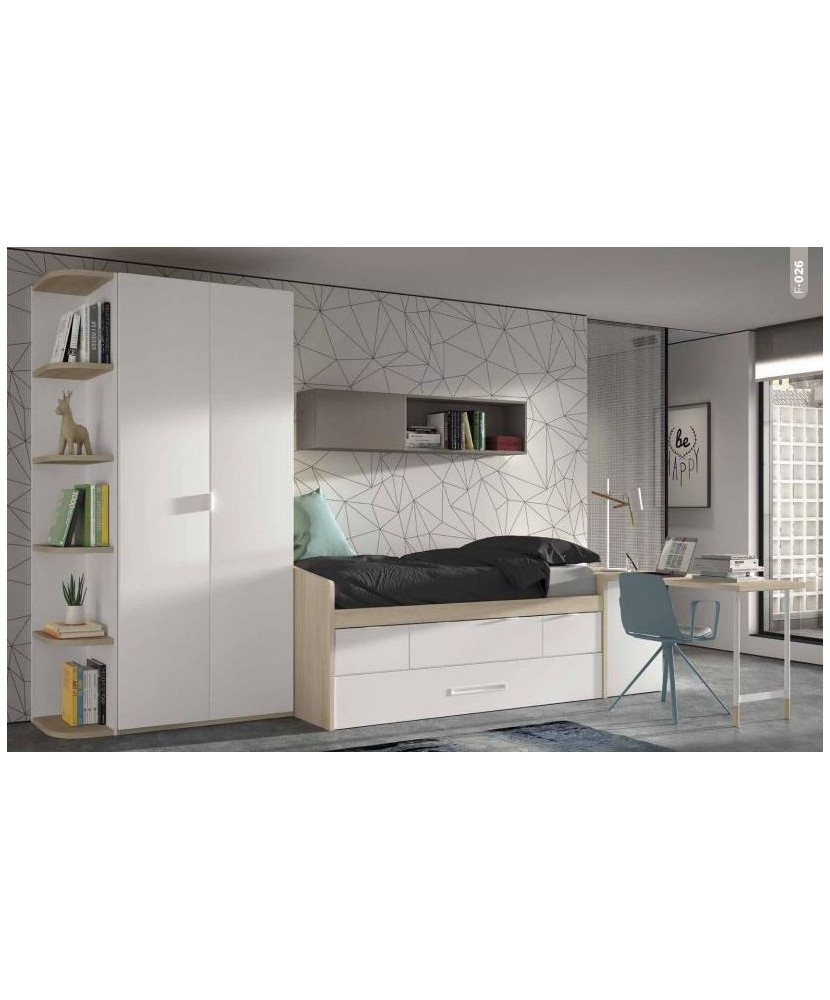 Dormitorio juvenil completo con arcón zapatero Dormitorio juvenil completo con arcón zapatero