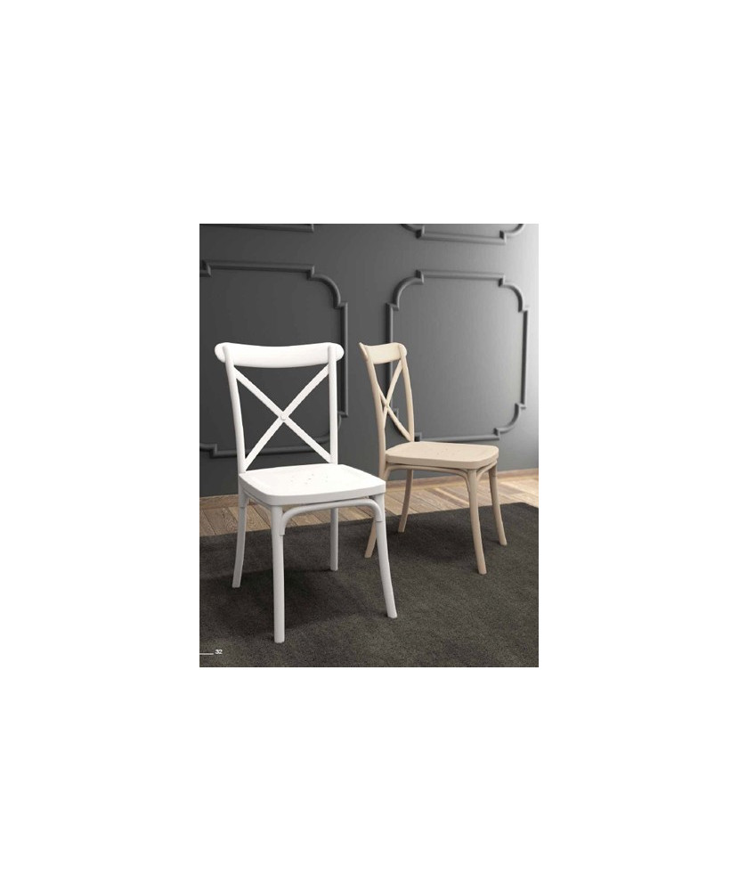 Pack de 4 sillas de polipropileno disponible en varios acabados