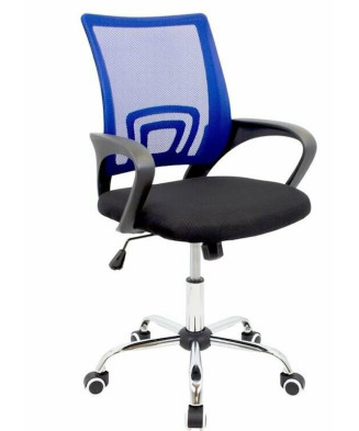 Silla de estudio infantil juvenil con asiento textil y respaldo en rejilla transpirable