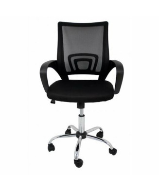 Silla de estudio infantil juvenil con asiento textil y respaldo en rejilla transpirable