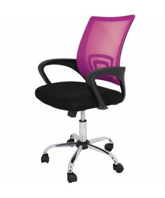 Silla de estudio infantil juvenil con asiento textil y respaldo en rejilla transpirable