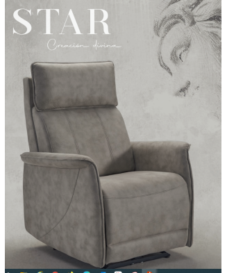 Sillón relax con doble reposapies y cabezal motorizado