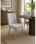 Silla Comedor Gris Nórdica Patas de Madera 89€ | Centro Liquidación
