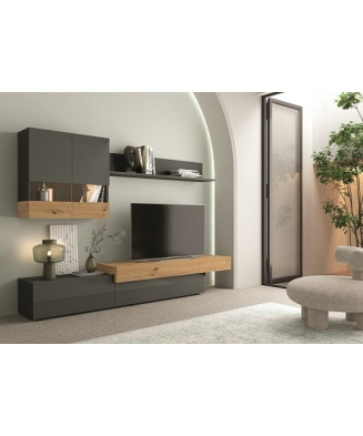 Mueble de salón moderno en color grafito