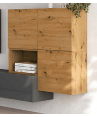 Salón modular en tono grafito y artesan