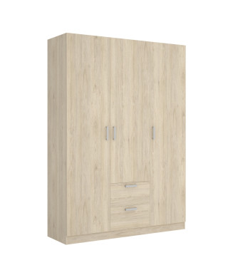Armario De 3 Puertas y 2 Cajones de 150 cm