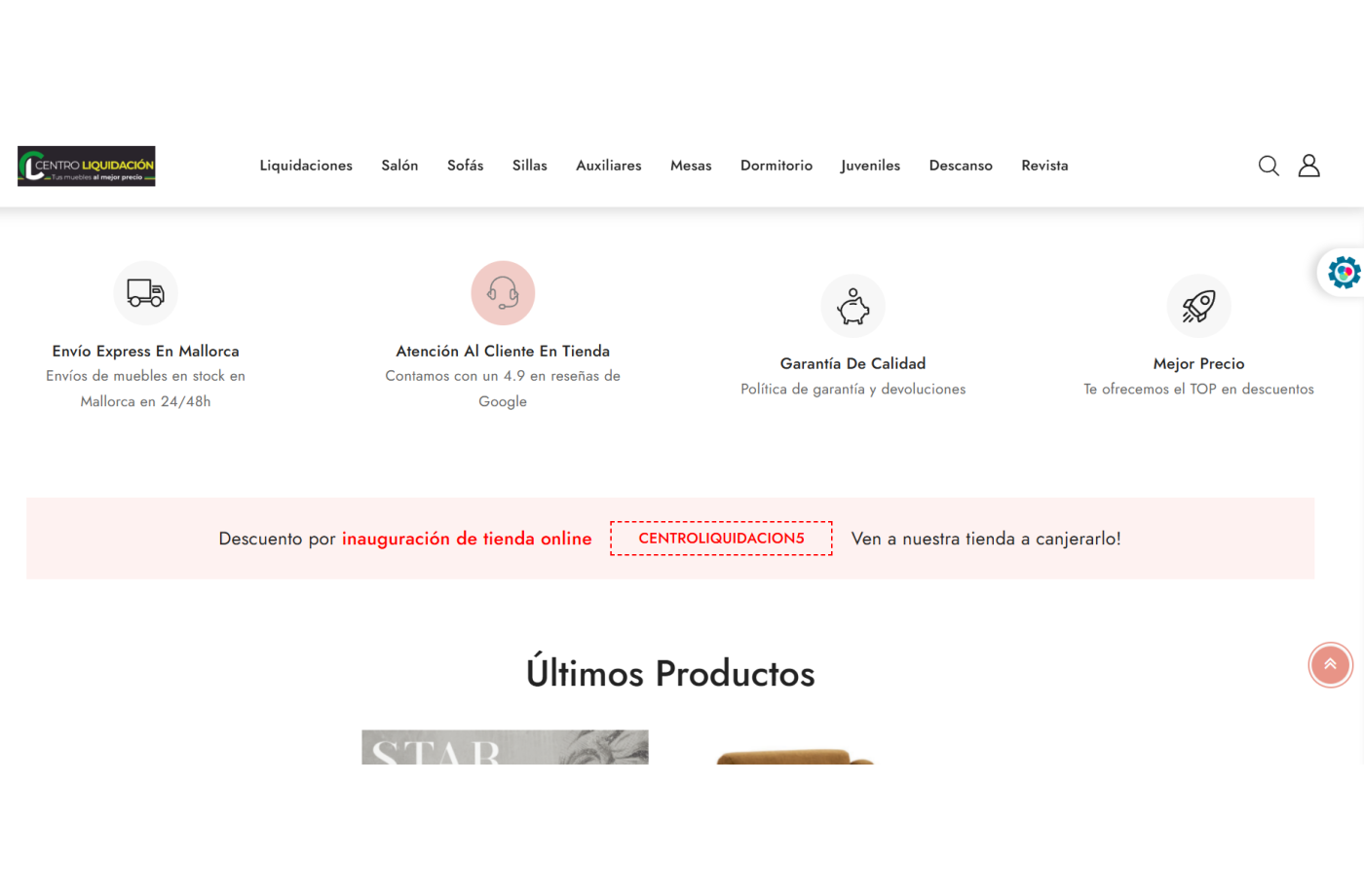 ¡Nueva web de CentroLiquidacion.es! Tu tienda de muebles de liquidación en Palma