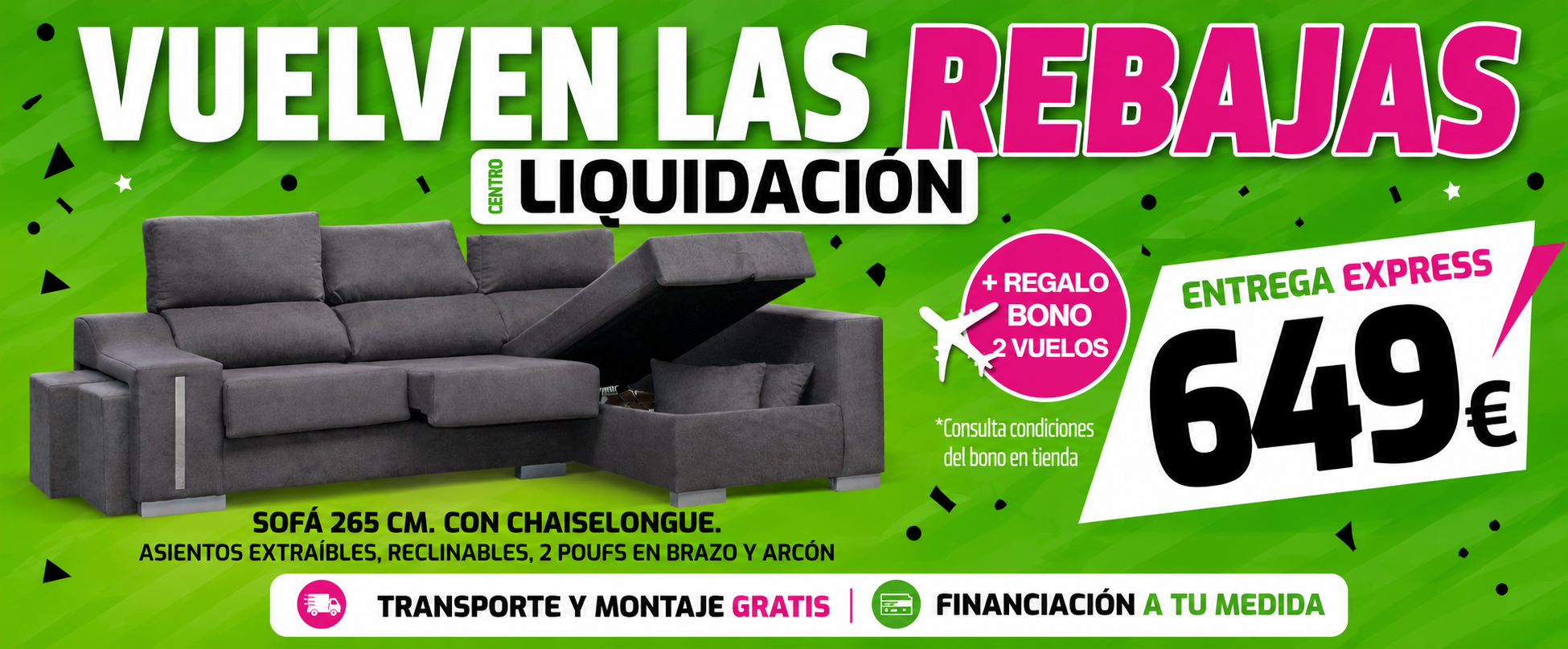 Sofas en liquidación